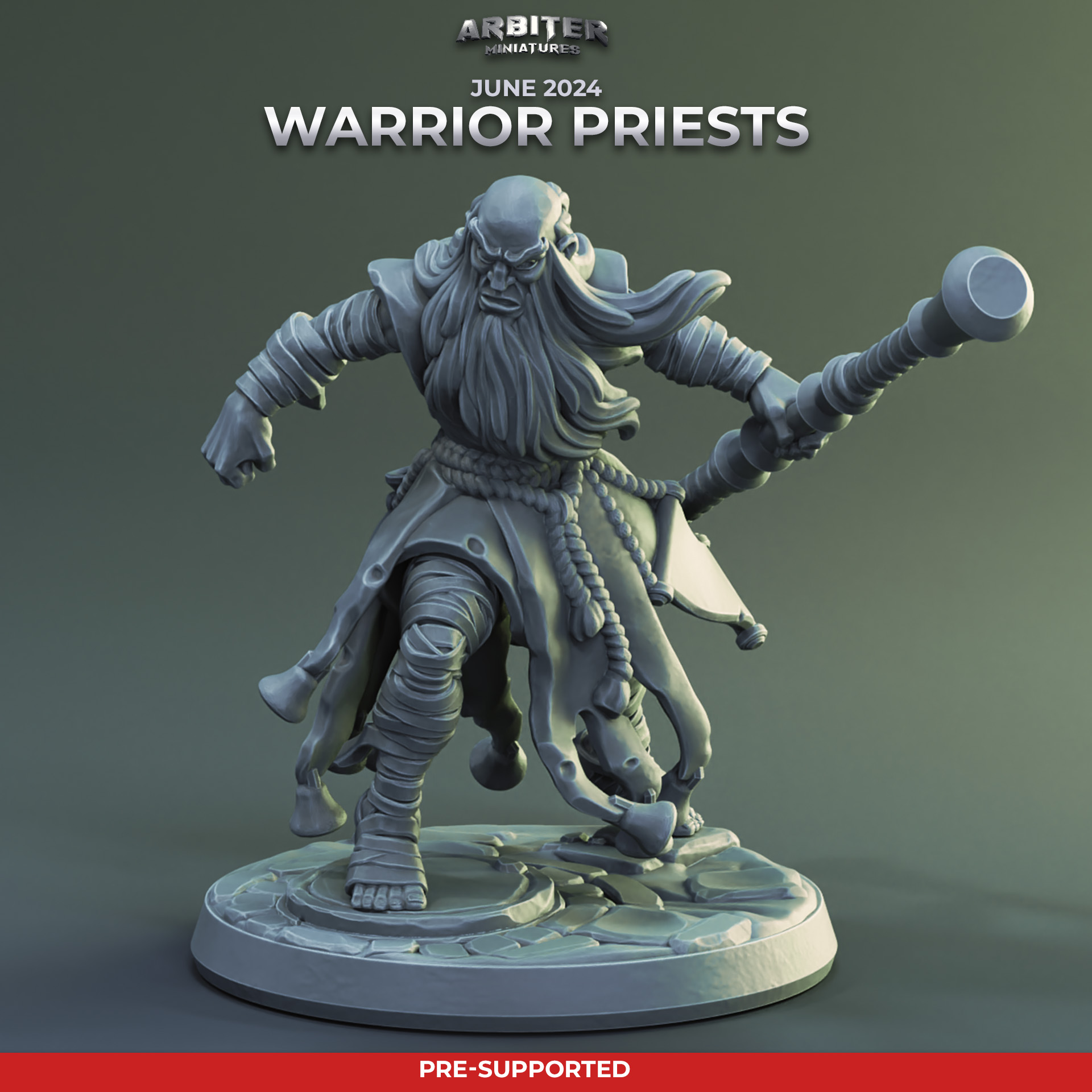 Pre-supported Warrior Priest Male 02